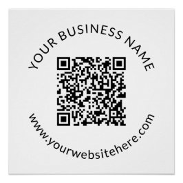 Geüploade QR-code Sjabloon met bewerkbare tekst Perfect Poster