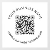Geüploade QR-code Sjabloon met bewerkbare tekst Raamsticker (Vel)