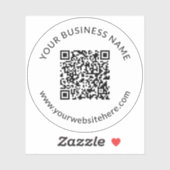 Geüploade QR-code Sjabloon met bewerkbare tekst Sticker (Vel)
