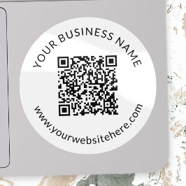 Geüploade QR-code Sjabloon met bewerkbare tekst Sticker