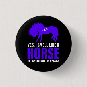 Geur als een paard in Royal Personalized Ronde Button 3,2 Cm