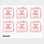 Geur Als Valentijn Aangepaste Kaarslabels Vierkante Sticker (Vel)