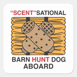 Geur-Sational Schuur Hunt Vierkante Sticker