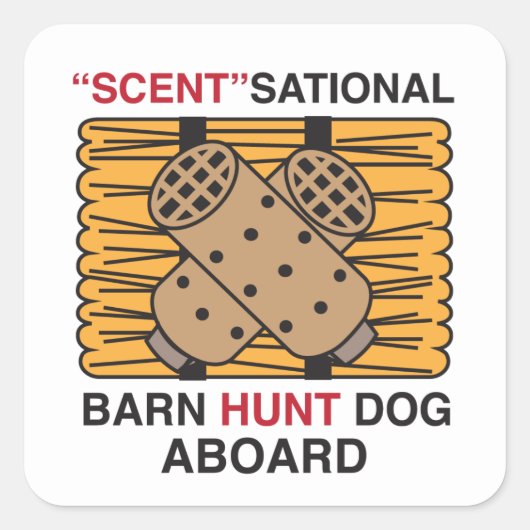 Geur-Sational Schuur Hunt Vierkante Sticker (Voorkant)