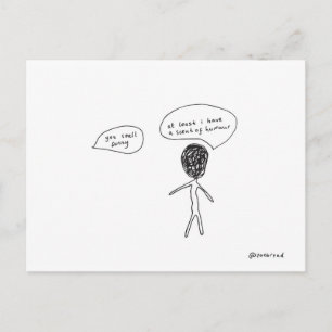 geur van het briefkaart van de humor