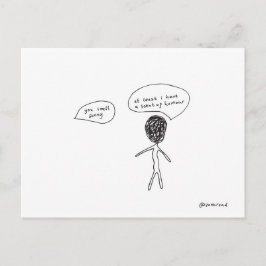 geur van het briefkaart van de humor