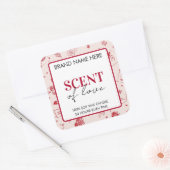 Geur van Liefde Valentijnskaarslabel Vierkante Sticker (Envelop)