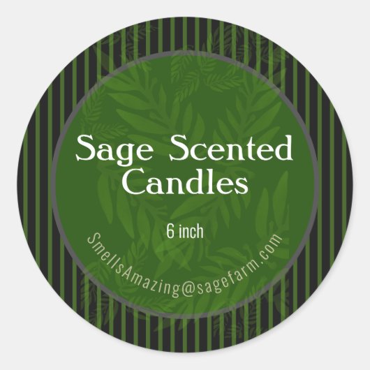 Geur van Sage Ronde Sticker (Voorkant)