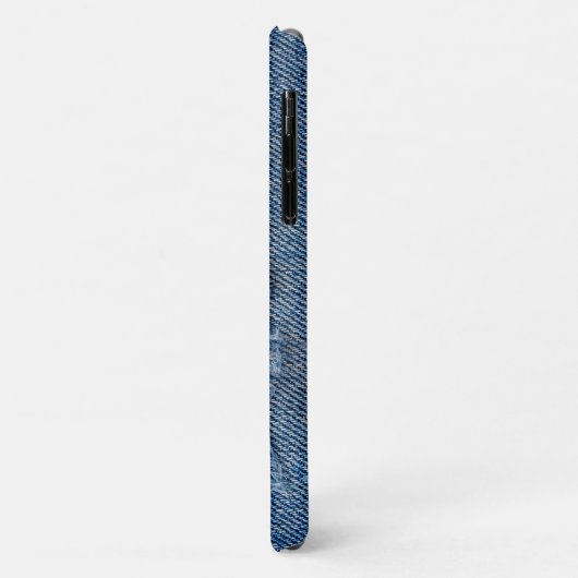 geurde blauwe jean stof Case-Mate iPhone case (Achterkant/links)