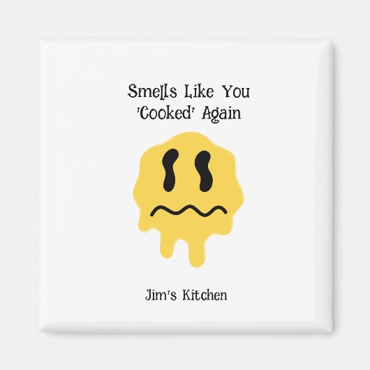 Geuren alsof je weer 'gekookt' grappig gepersonali magneet (Voorkant)