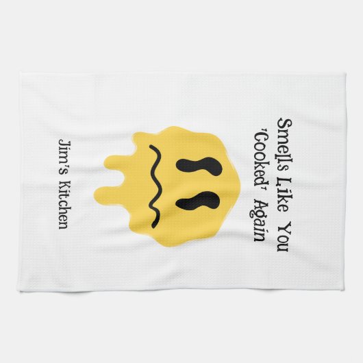 Geuren alsof je weer 'gekookt' grappig gepersonali theedoek (Horizontaal)