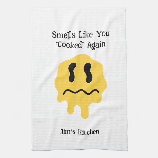 Geuren alsof je weer 'gekookt' grappig gepersonali theedoek (Verticaal)