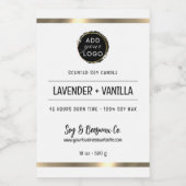 Geurend Soja Bijenwas Kaars Zakelijk Goud Branding Voedselcontainer Etiket (Enkel label)