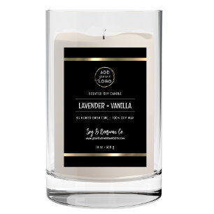 Geurend Soja Bijenwas Kaars Zakelijk Goud Branding Voedselcontainer Etiket