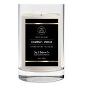 Geurend Soja Bijenwas Kaars Zakelijk Goud Branding Voedselcontainer Etiket