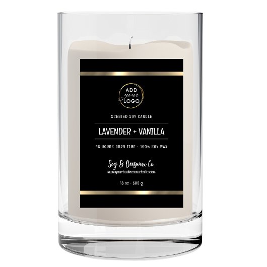 Geurend Soja Bijenwas Kaars Zakelijk Goud Branding Voedselcontainer Etiket