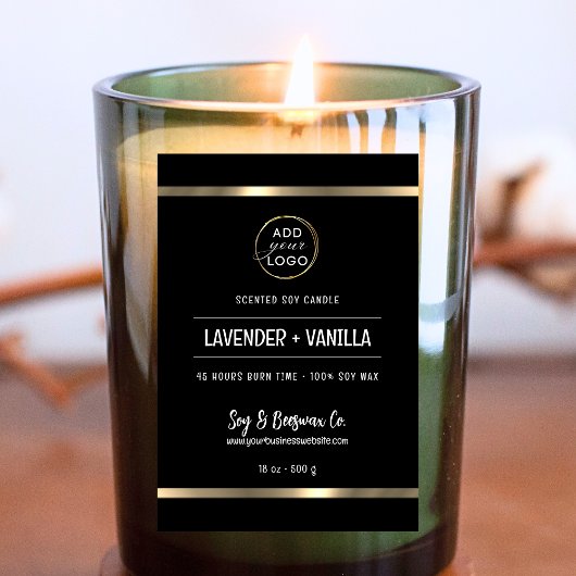 Geurend Soja Bijenwas Kaars Zakelijk Goud Branding Voedselcontainer Etiket