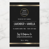 Geurend Soja Bijenwas Kaars Zakelijk Goud Branding Voedselcontainer Etiket (Enkel label)