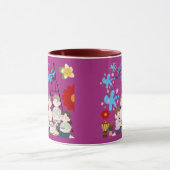 Geurende bloem splash magenta mok (Midden)