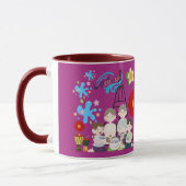 Geurende bloem splash magenta mok (Links)