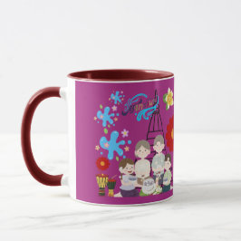 Geurende bloem splash magenta mok