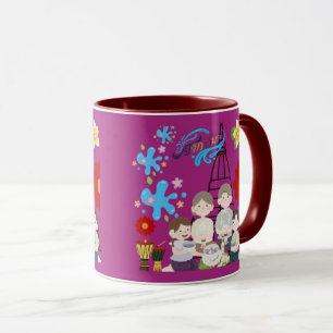 Geurende bloem splash magenta mok