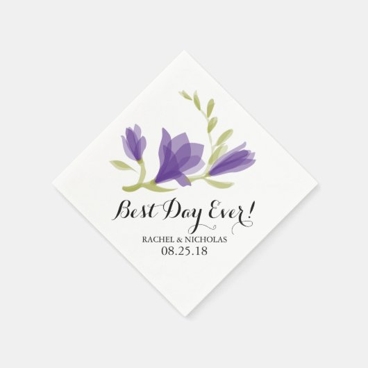 Geurige Freesia Petals | Beste dag ooit! Servetten (Hoek)