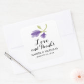 Geurige Freesia Petals | Favor Bedankt Vierkante Sticker (Envelop)