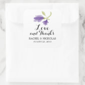 Geurige Freesia Petals | Favor Bedankt Vierkante Sticker (Tas)