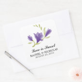 Geurige Freesia Petals | Voorkeur Vierkante Sticker (Envelop)