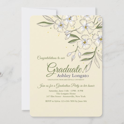 Geurige Jasmine uitnodiging (Voorkant)