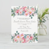 Geurige tuin bruiloft uitnodiging (Staand voorkant)