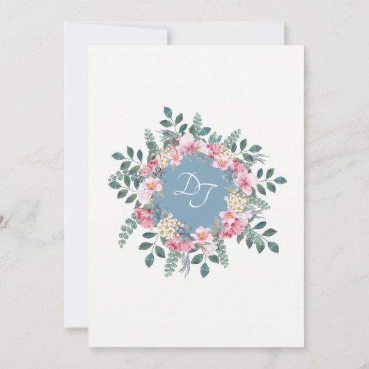 Geurige tuin bruiloft uitnodiging (Achterkant)