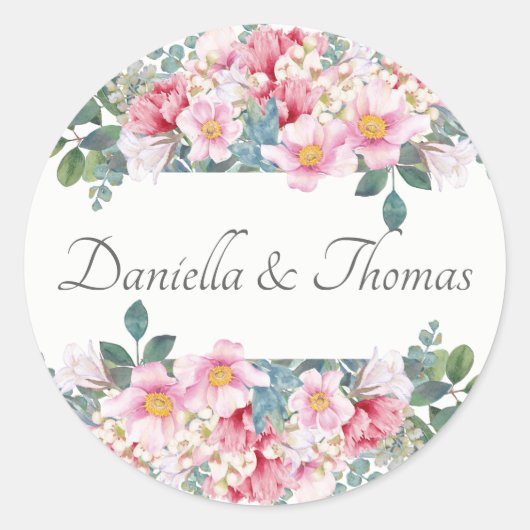 Geurige tuin bruiloft uitnodiging Stickers (Voorkant)