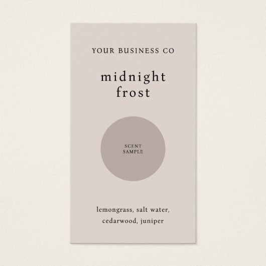 Geurmonster Geurtester Beige QR-codekaart Visitekaartje (Voorkant)