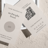 Geurmonster Geurtester Beige QR-codekaart Visitekaartje