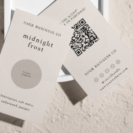 Geurmonster Geurtester Beige QR-codekaart Visitekaartje