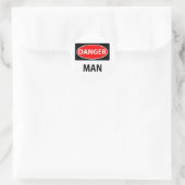 Gevaar2m Ronde Sticker (Tas)