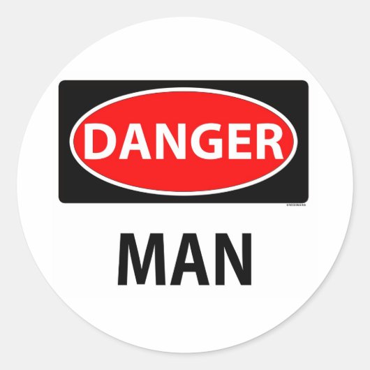 Gevaar2m Ronde Sticker (Voorkant)