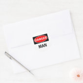 Gevaar2m Ronde Sticker (Envelop)