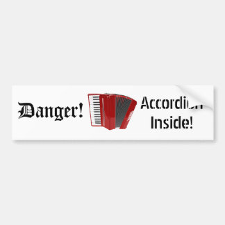 Gevaar! Accordion Inside! (02) Bumpersticker