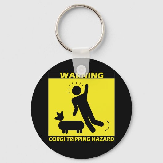 Gevaar bij het uitsnijden - Corgi Sleutelhanger (Voorkant)