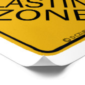 Gevaar Blasting Zone Poster (Hoek)