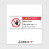 Gevaar Blijf wissen Label (Vel)