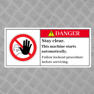 Gevaar Blijf wissen Label