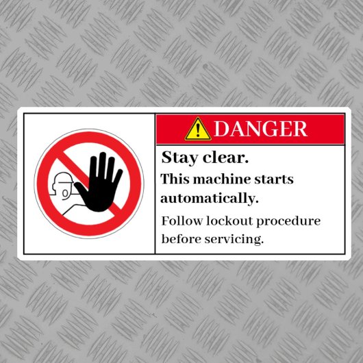 Gevaar Blijf wissen Label