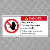 Gevaar Blijf wissen Label