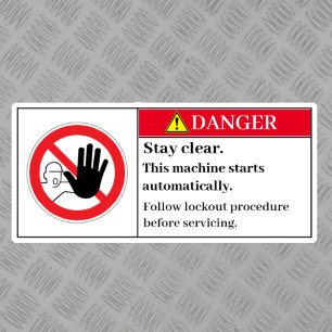 Gevaar Blijf wissen Label