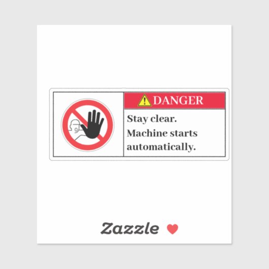 Gevaar Blijf wissen Label (Vel)