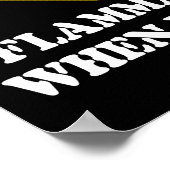 Gevaar brandbaar bij Drink schimmelaar - Zachte Hu Poster (Hoek)